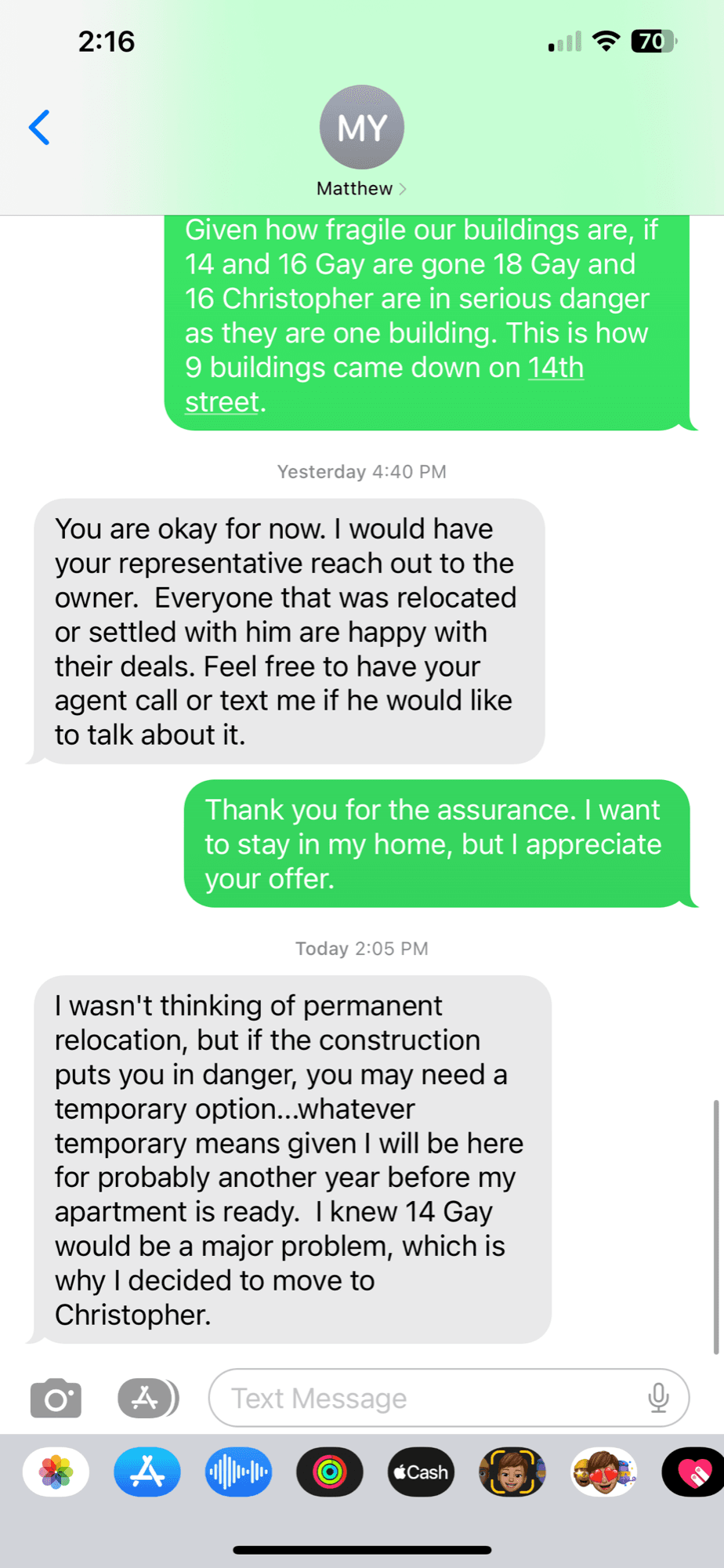 Text messages between Brown and Matthew Yust, November 2022: 'I knew 14 Gay would be a major problem, which is why I decided to move to Christopher'