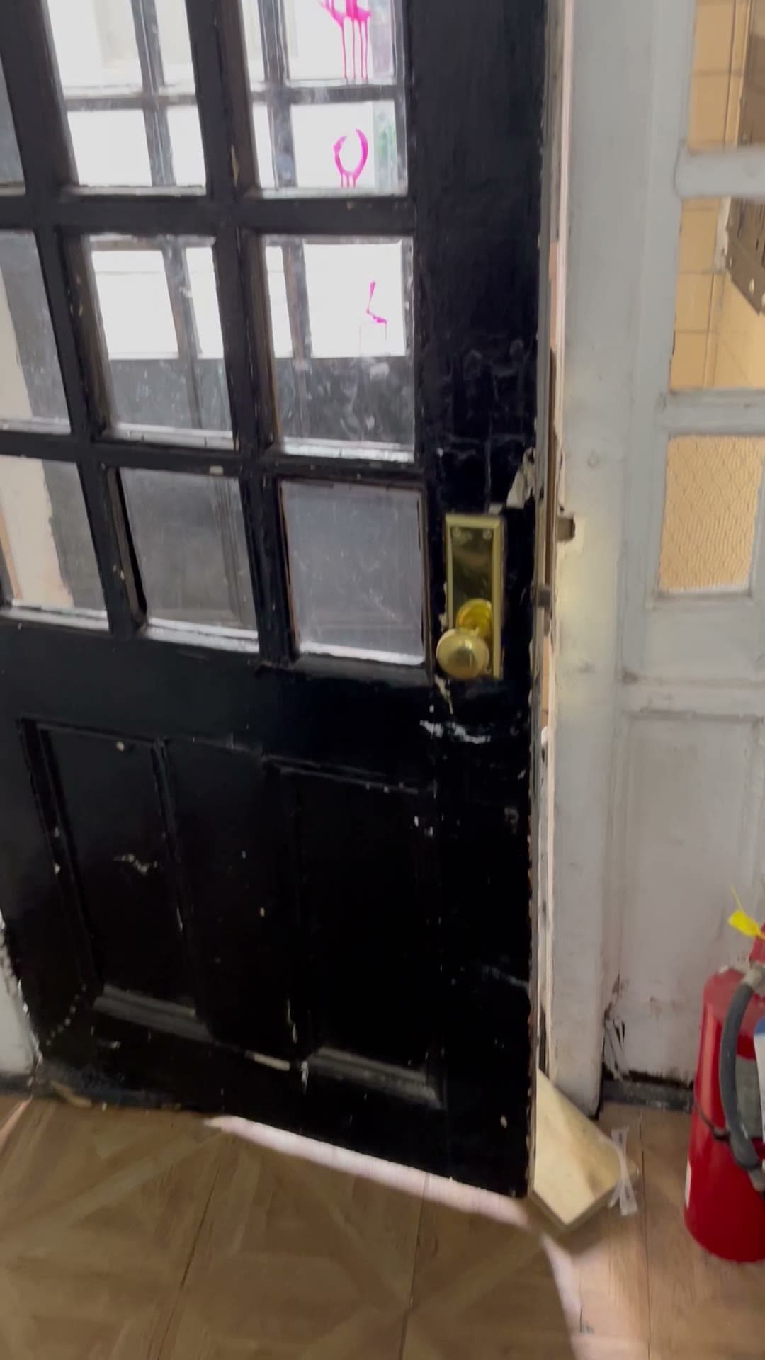 The front door lock at 18 Gay Street still broken, March 1, 2023
