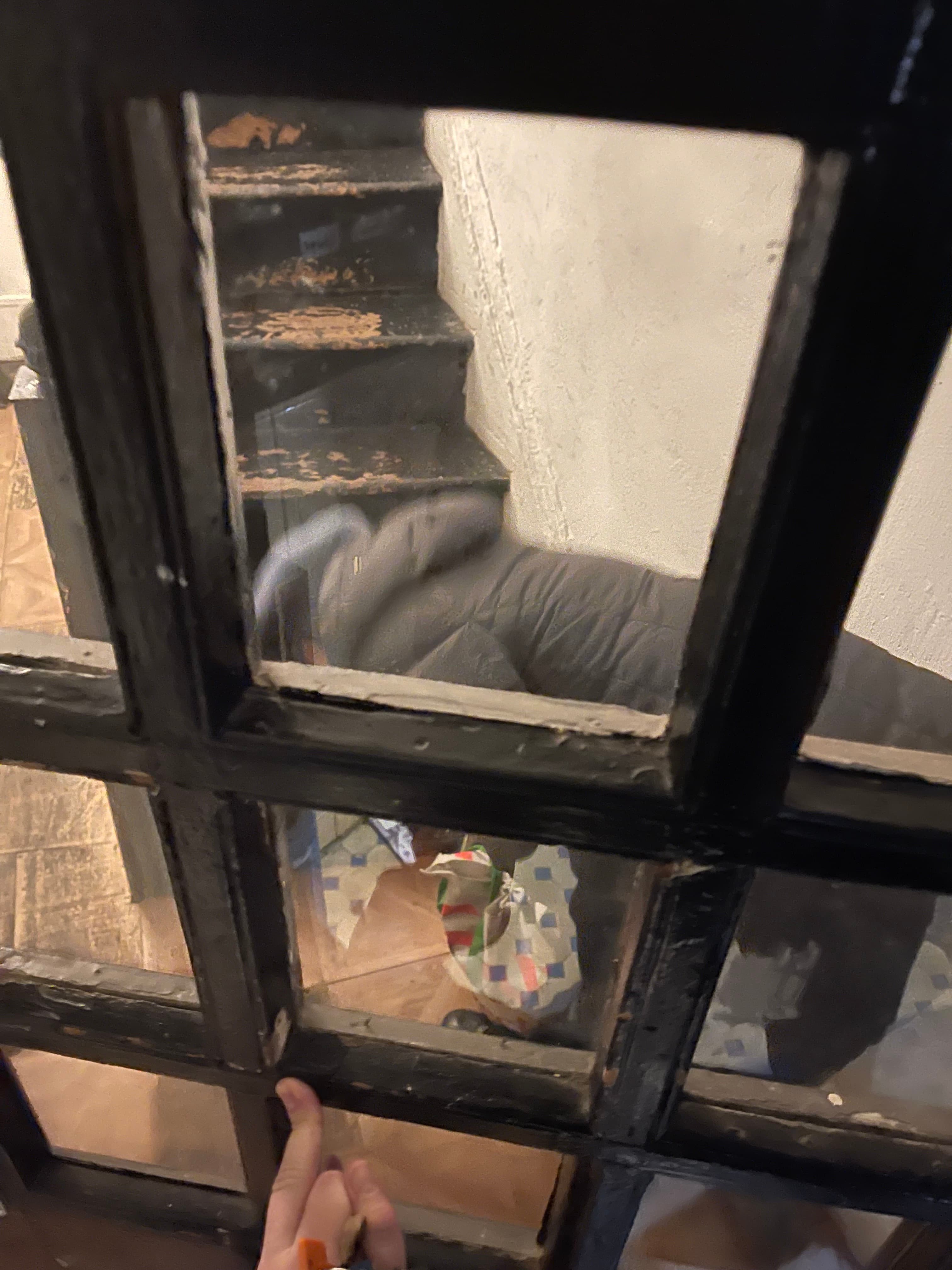 Damage or evidence left after someone broke into 18 Gay Street seeking shelter, March 7, 2024