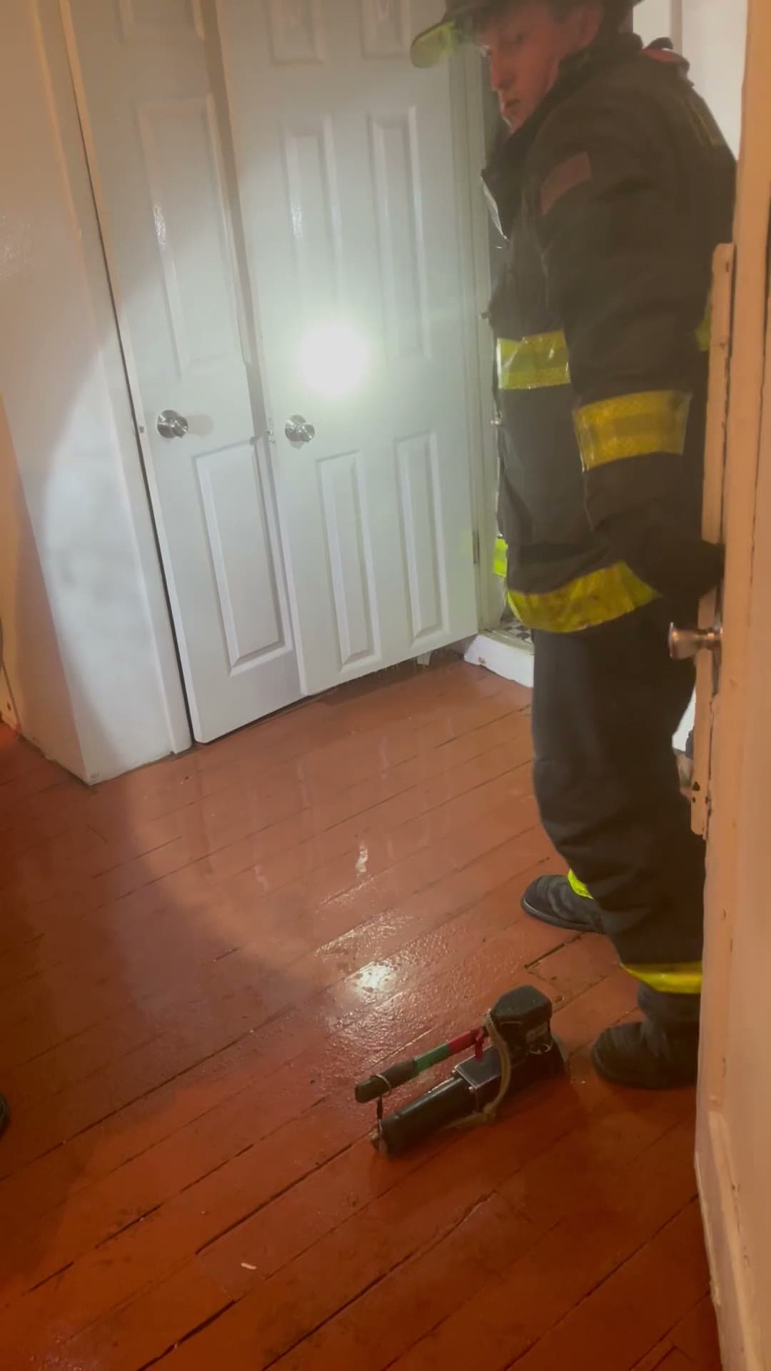 Water leaking through the walls at 18 Gay Street the day after the pipe burst, January 25, 2025